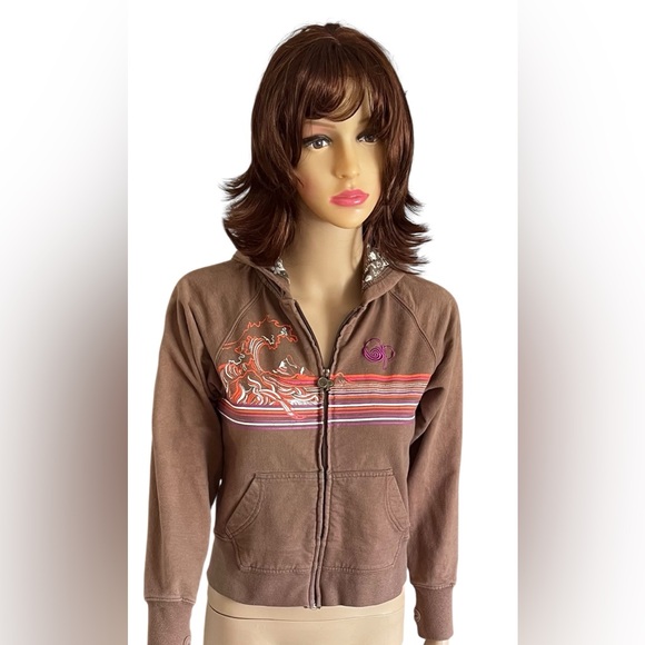 OP Other - Hostess Pick ☄️ Brown Girl's Hoodie with Wave Design by OP